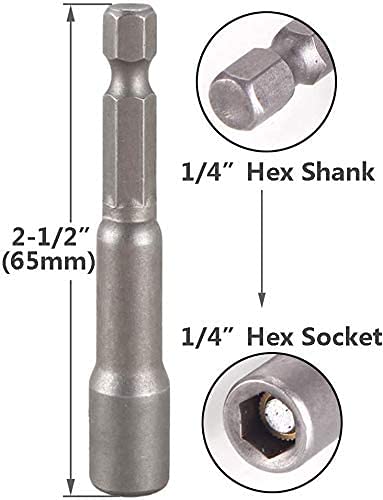 1/4" Hex Shank Quick-Change Nut Driver with a Magnetic Socket